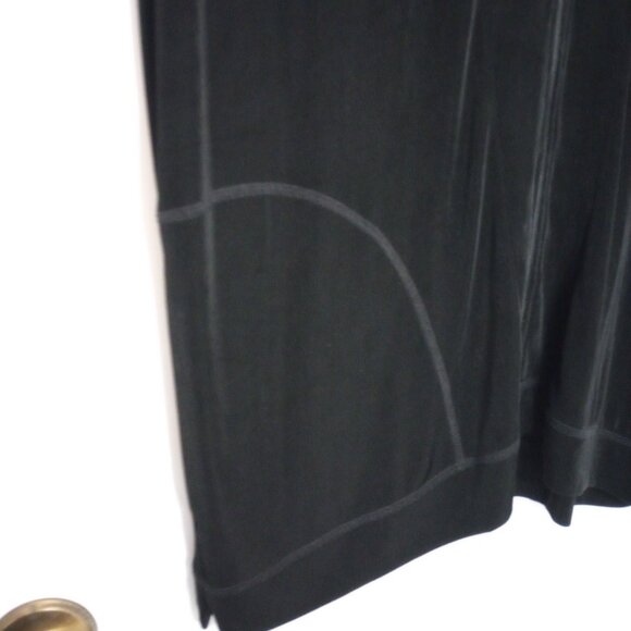 Chico's Travelers Black Hooded Zip Front Vest Sz 3 - Picture 3 of 8